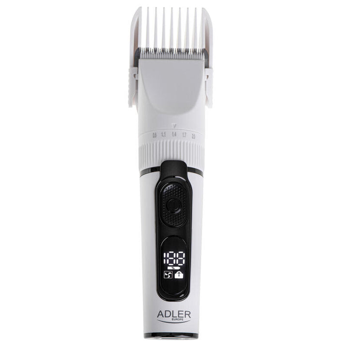 Adler Ad 2839 Cortadora De Pelo Con Pantalla Lcd, Blanco Negro