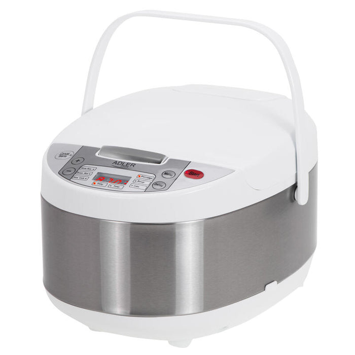 Adler Ad 6420 Olla Multifunción 6 En 1  3,25 L Plateada, Blanca