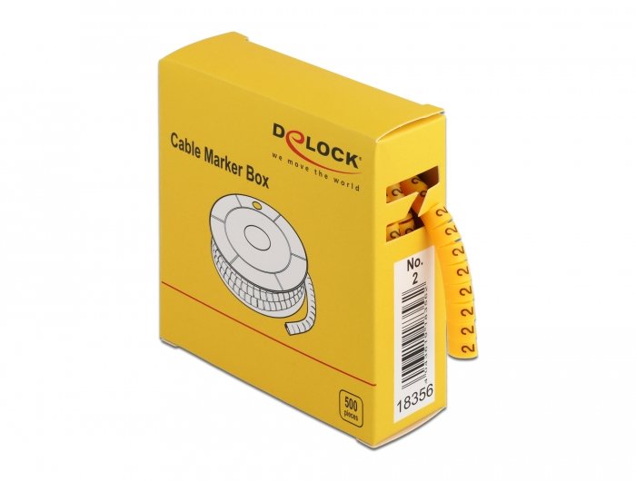 EAN 4043619183562 - DeLOCK 18356 soporte para manguito de identificación de conductor 500 pieza(s) imagen 1