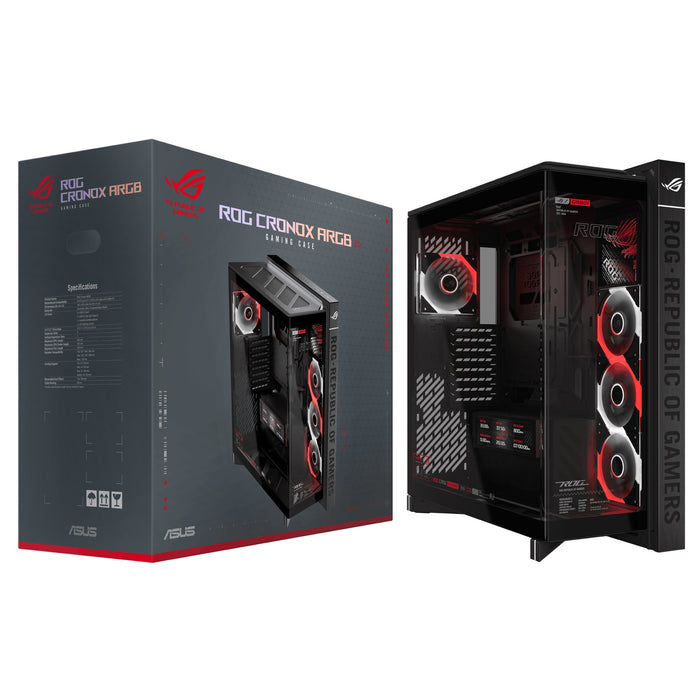 EAN 4711636437189 - ASUS ROG CRONOX GR801 CURVE TG ARGB BLACK Midi Tower Negro imagen 23