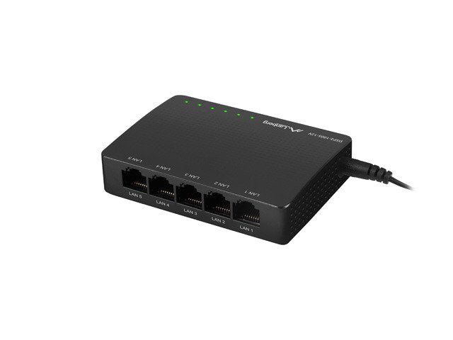 EAN 5901969424164 - Lanberg DSP2-1005-12V switch No administrado Gigabit Ethernet (10/100/1000) Negro imagen 2