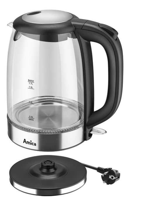 EAN 5906006942229 - Amica KD 2050G tetera eléctrica 1,7 L 2200 W Negro, Transparente imagen 4