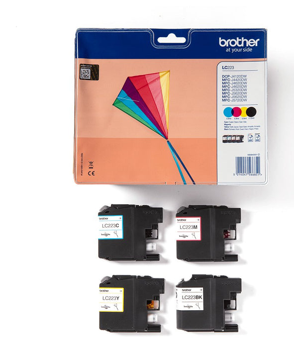EAN 5014047566868 - Brother LC223VALBPDR cartucho de tinta 4 pieza(s) Original Negro, Cian, Magenta, Amarillo imagen 3