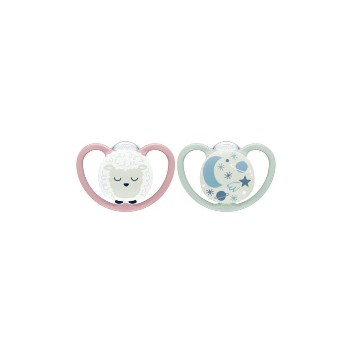 EAN 4008600430469 - NUK 10176328 chupete de niño Chupete clásico para bebés Ortodóntico Silicona Color menta, Rosa imagen 1