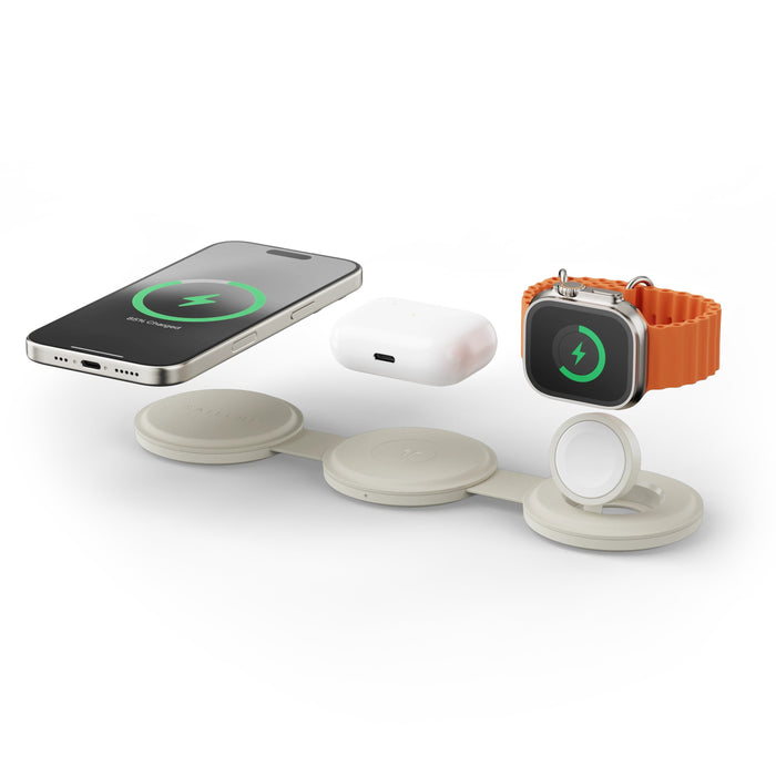 EAN 810086361984 - Satechi OntheGo 3-in-1 Auriculares, Smartphone, Reloj inteligente Blanco USB Cargador inalámbrico Carga rá imagen 1