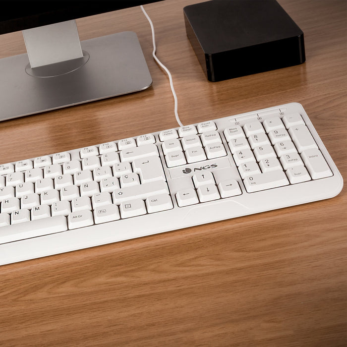 EAN 8435430612219 - NGS Spike, QWERTY, ES teclado Universal USB Blanco imagen 4