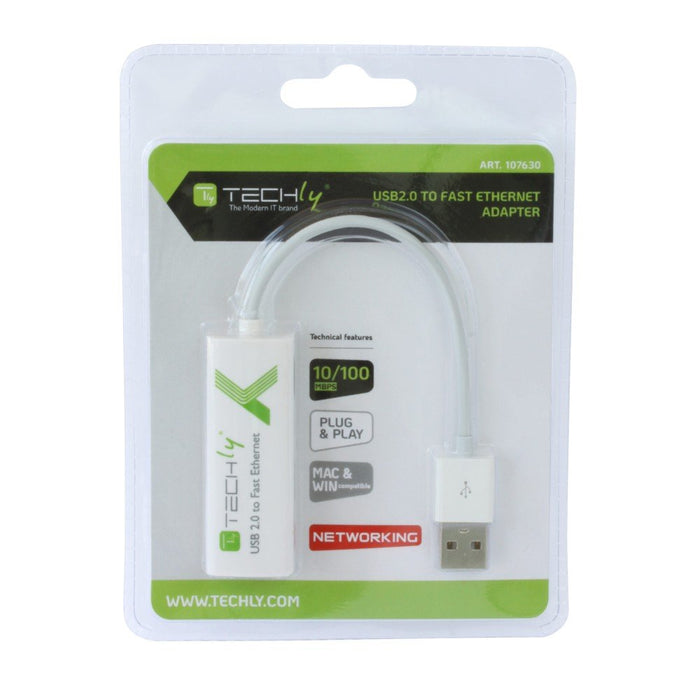 EAN 8051128107630 - Techly IDATA ADAP-USB2TY2 adaptador y tarjeta de red Ethernet 100 Mbit/s imagen 2
