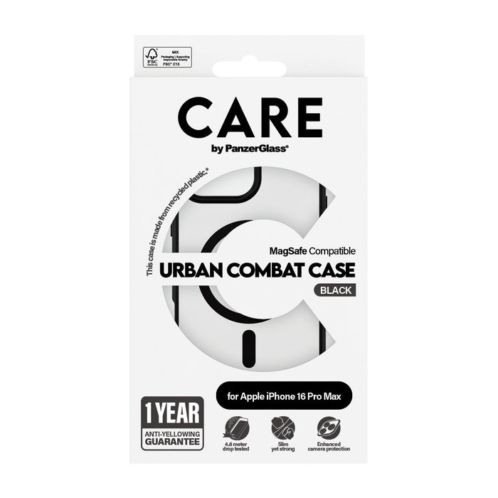 EAN 5715685004261 - PanzerGlass CARE™ by ® Urban Combat Case Transparent w. Black Frame & MagSafe iPhone 16 Pro Max funda par imagen 3