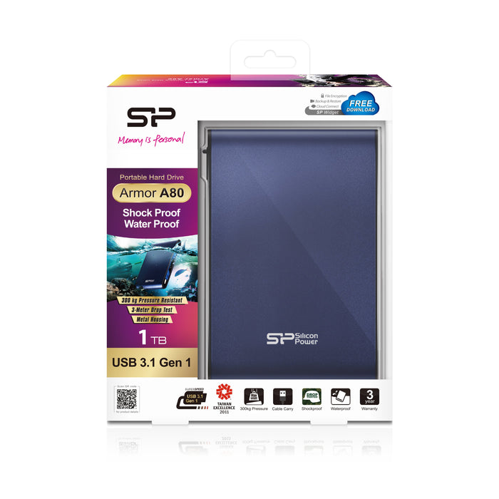 EAN 4712702622393 - Silicon Power Armor A80 disco duro externo 1 TB 2.5" USB tipo A 3.2 Gen 1 (3.1 Gen 1) Azul imagen 5