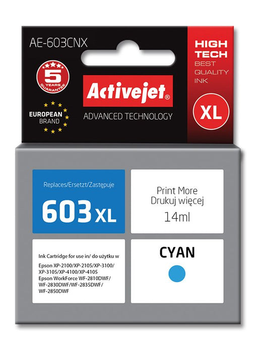 EAN 5901443112587 - Activejet tusz do Epson 603XL AE-603CNX cartucho de tinta 1 pieza(s) Compatible Alto rendimiento (XL) Cia imagen 1