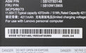 EAN 5704174215059 - Lenovo 5B10W13905 refacción para laptop Batería imagen 5