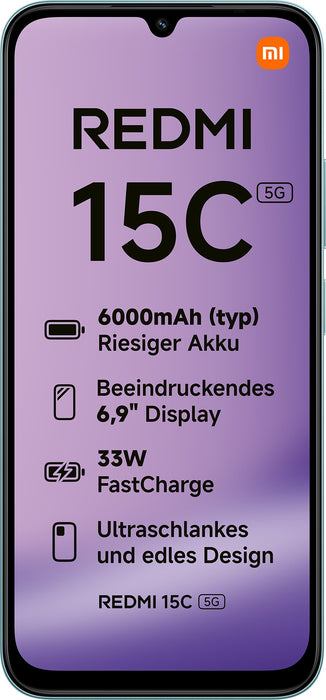 EAN 6932554458669 - Xiaomi Redmi 15C 17,5 cm (6.9") 5G USB Tipo C 4 GB 128 GB 6000 mAh Verde imagen 2