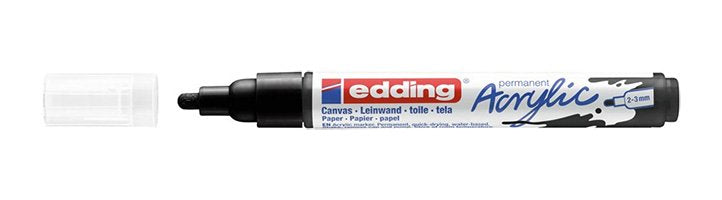 EAN 4057305025845 - Edding 5300 acrylic marker fine marcador permanente Negro 1 pieza(s) imagen 1