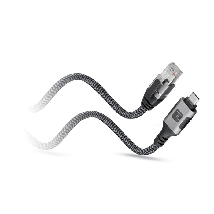 EAN 8059018369700 - Techly ICOC U3C-RJ45-010 cable de red Plata, Negro 1 m Cat6 F/UTP (FTP) imagen 3