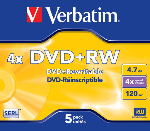 EAN 0023942432296 - Verbatim DVD+RW Matt Silver 4,7 GB 5 pieza(s) imagen 1