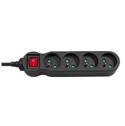 EAN 5902211108146 - Maclean MCE181 base múltiple 3 m 4 salidas AC Interior Negro imagen 2
