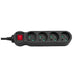 EAN 5902211108146 - Maclean MCE181 base múltiple 3 m 4 salidas AC Interior Negro imagen 2