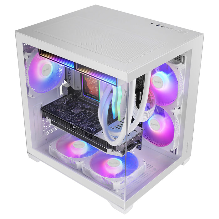 EAN 8435693114444 - Mars Gaming MCVIEW3W carcasa de ordenador Mini Tower Blanco imagen 3