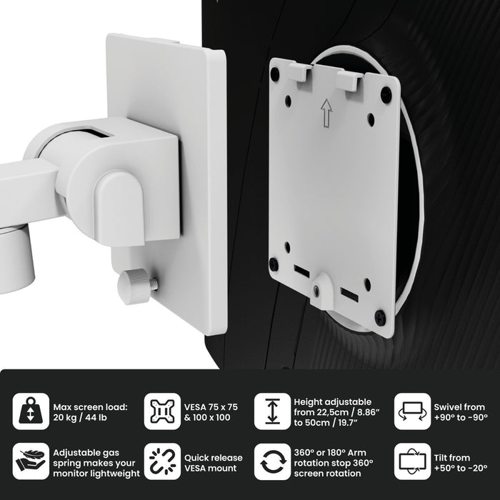 EAN 0850072937397 - Arozzi AZ-ALZARE-NEO-PRO-WT soporte para monitor Escritorio Blanco imagen 5