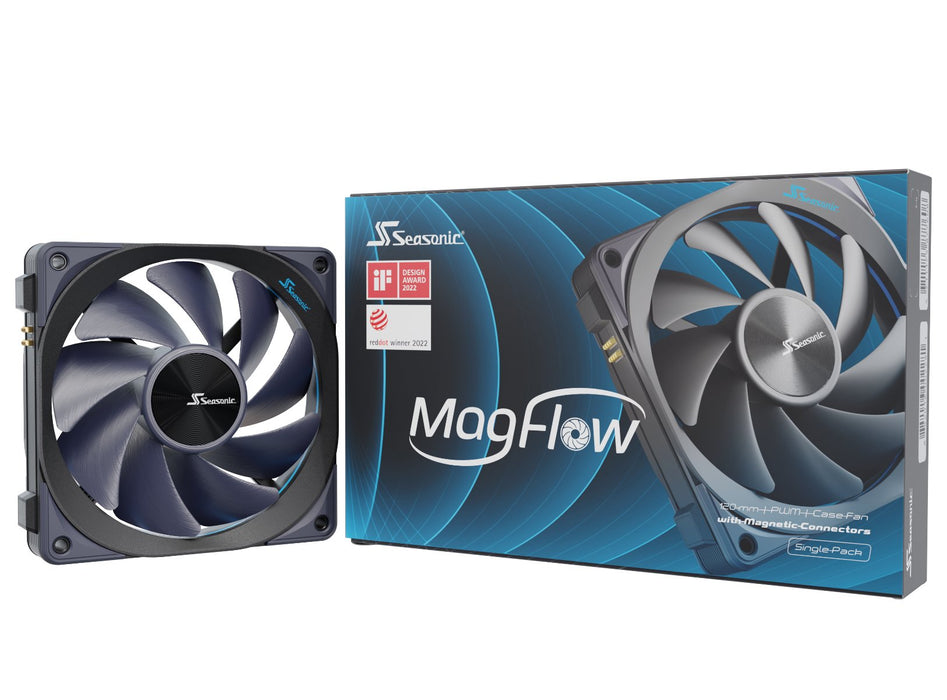 EAN 4711173877608 - Seasonic MagFlow 1-Fan Kit Carcasa del ordenador Ventilador 12 cm Negro 1 pieza(s) imagen 8