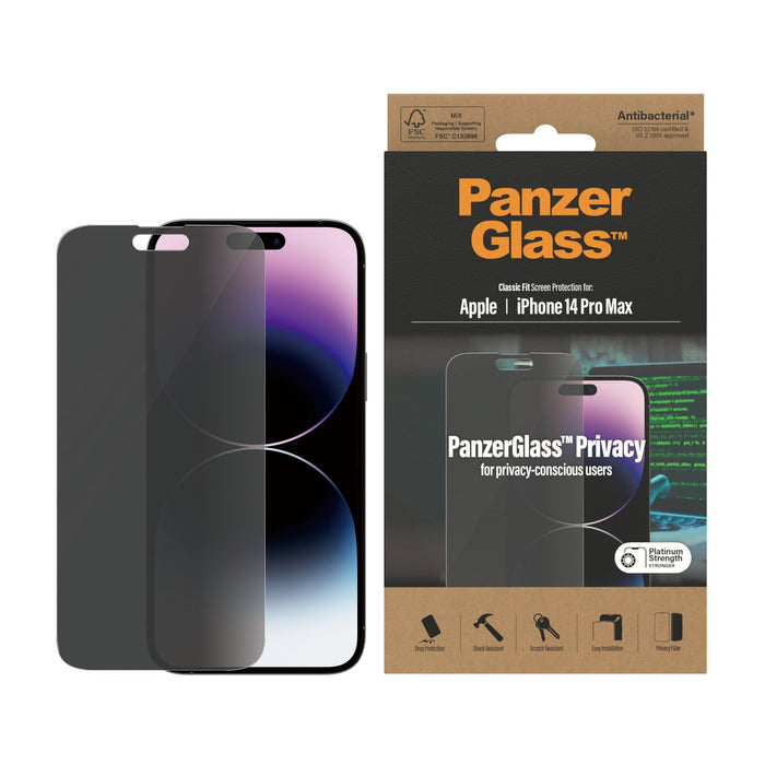 EAN 5711724127700 - PanzerGlass ® Privacy Screen Protector iPhone 14 Pro Max | Classic Fit Protector de pantalla Apple 1 piez imagen 2