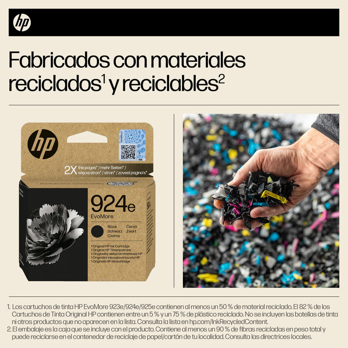EAN 0199764687524 - HP 924e EvoMore Black Original Ink Cartridge cartucho de tinta 1 pieza(s) Alto rendimiento (XL) Negro imagen 4