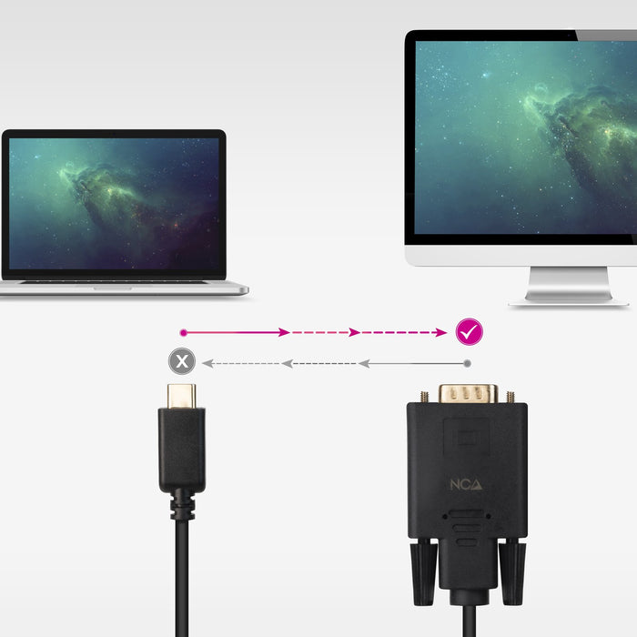 EAN 8433281015296 - Nanocable 10.15.5202 adaptador de cable de vídeo 1,8 m USB Tipo C VGA (D-Sub) imagen 6