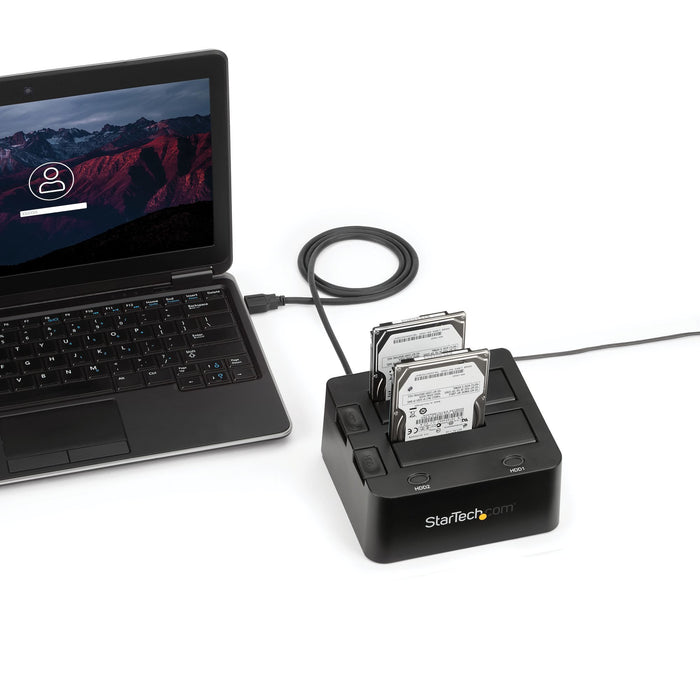 EAN 0065030856928 - StarTech.com SDOCK2U33 base de conexión para disco duro USB 3.2 Gen 1 (3.1 Gen 1) Type-B Negro imagen 6