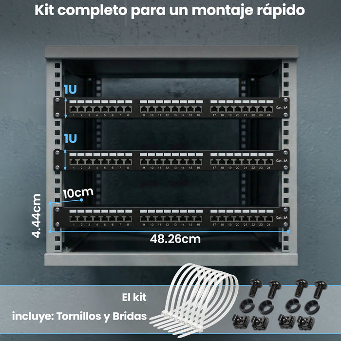 EAN 5907207228266 - Extralink CAT6A STP Patchpanel 24 porty imagen 10