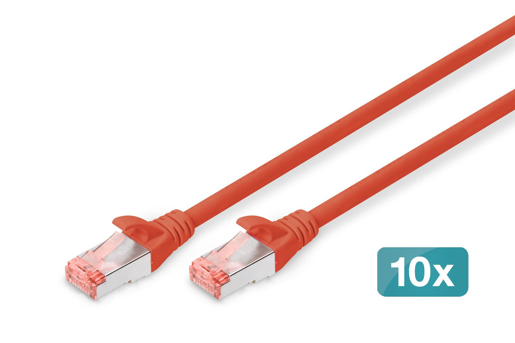 EAN 4016032442318 - Digitus DK-1644-050-R-10 cable de red Rojo 5 m Cat6 S/FTP (S-STP) imagen 1
