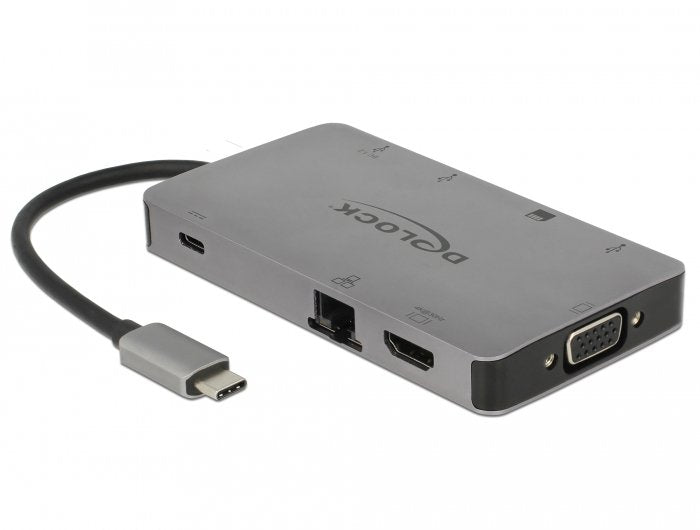 EAN 4043619877355 - DeLOCK 87735 base para portátil y replicador de puertos Alámbrico USB 3.2 Gen 1 (3.1 Gen 1) Type-C Gris imagen 4