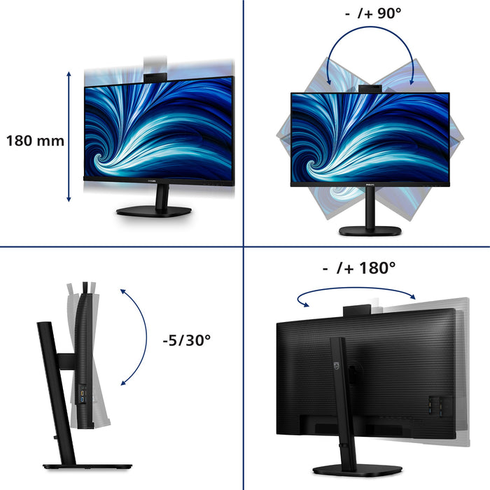 EAN 8721038004410 - Philips 3000 series 32B2U3601H/00 pantalla para PC 80 cm (31.5") 2560 x 1440 Pixeles Quad HD LCD Negro imagen 7