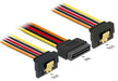 EAN 4043619601455 - DeLOCK 60145 cable de SATA 0,15 m SATA de 15 pines Negro, Naranja, Rojo, Amarillo imagen 1