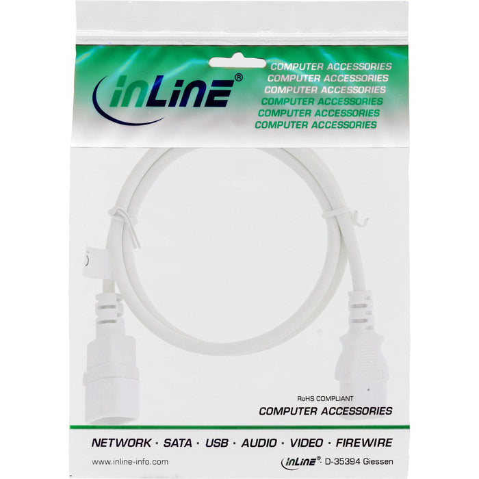 EAN 4043718297108 - InLine 16502W cable de transmisión Blanco 2 m C13 acoplador C14 acoplador imagen 2