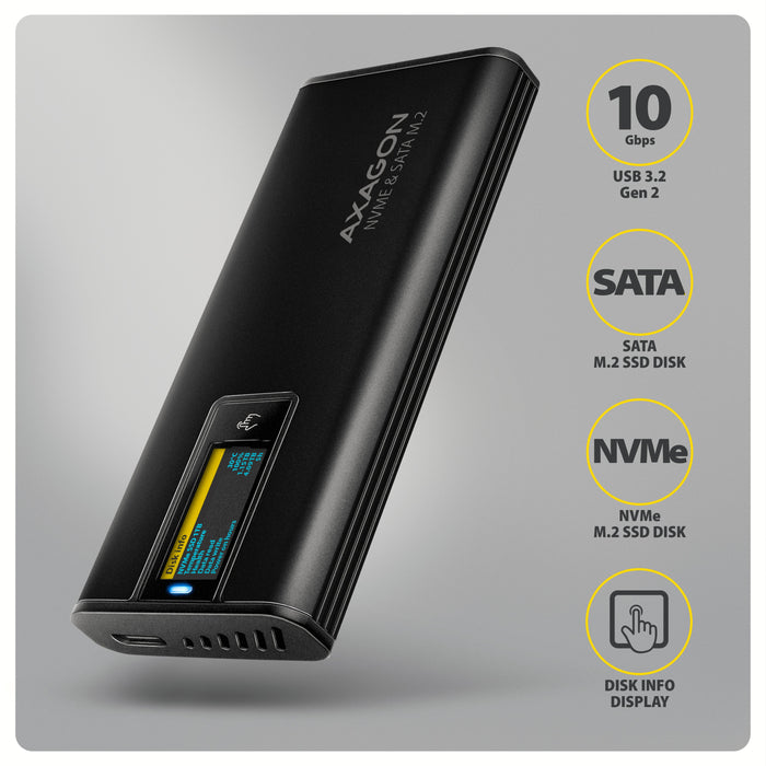 EAN 8595247909848 - Axagon EEM2-SD2B caja para disco duro externo Caja externa para unidad de estado sólido (SSD) Negro M.2 imagen 2