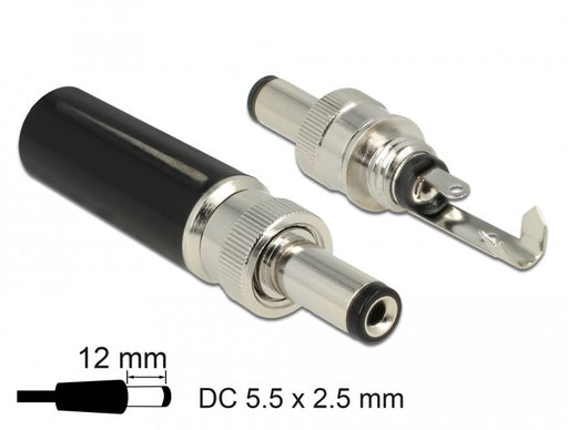 EAN 4043619899166 - DeLOCK 89916 conector DC Negro, Acero inoxidable imagen 1