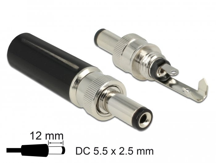 EAN 4043619899166 - DeLOCK 89916 conector DC Negro, Acero inoxidable imagen 1