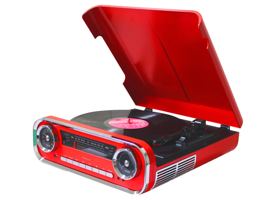 EAN 8422926063570 - Lauson 01TT17 tocadisco Tocadiscos de tracción por correa Negro, Rojo imagen 1