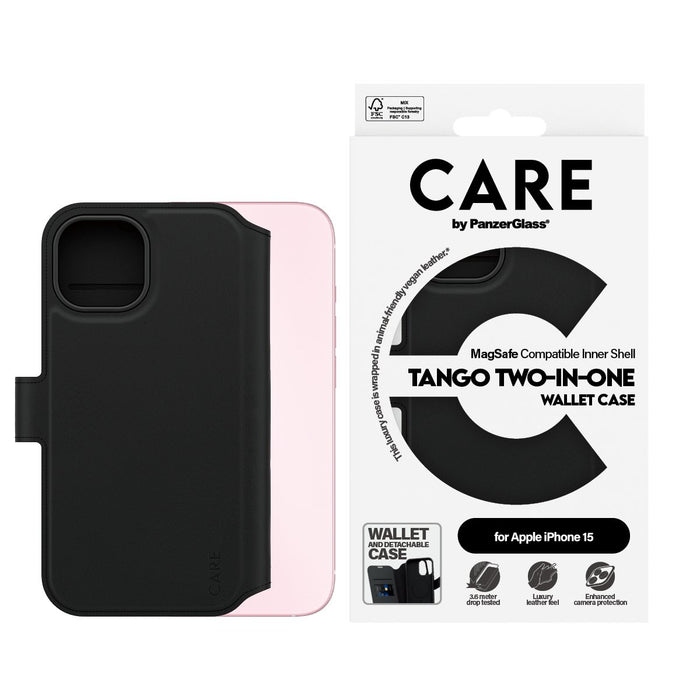 EAN 5715685012389 - PanzerGlass CARE™ by ® Tango 2-in-1 Wallet Case w. MagSafe iPhone 15 funda para teléfono móvil Negro imagen 2