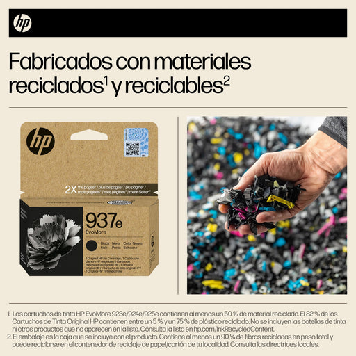 EAN 0199764688170 - HP 937e EvoMore Black Original Ink Cartridge cartucho de tinta 1 pieza(s) Alto rendimiento (XL) Negro imagen 2