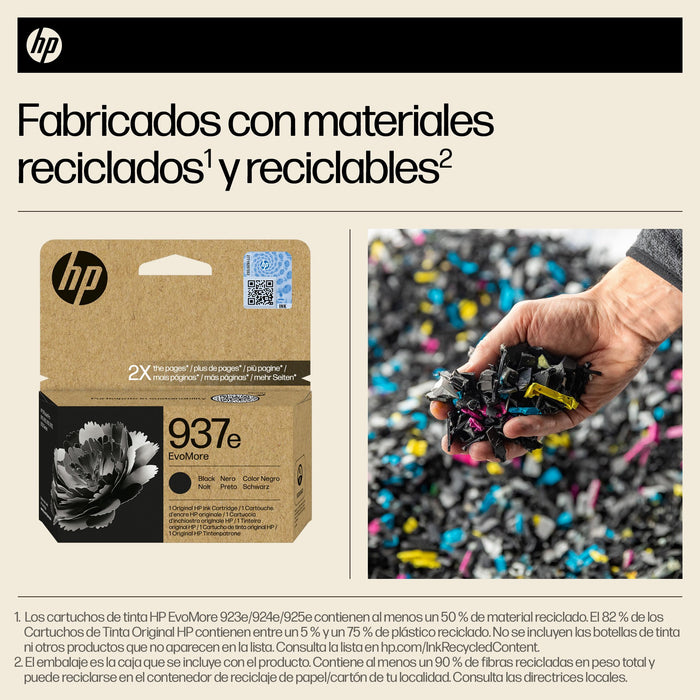 EAN 0199764688170 - HP 937e EvoMore Black Original Ink Cartridge cartucho de tinta 1 pieza(s) Alto rendimiento (XL) Negro imagen 5