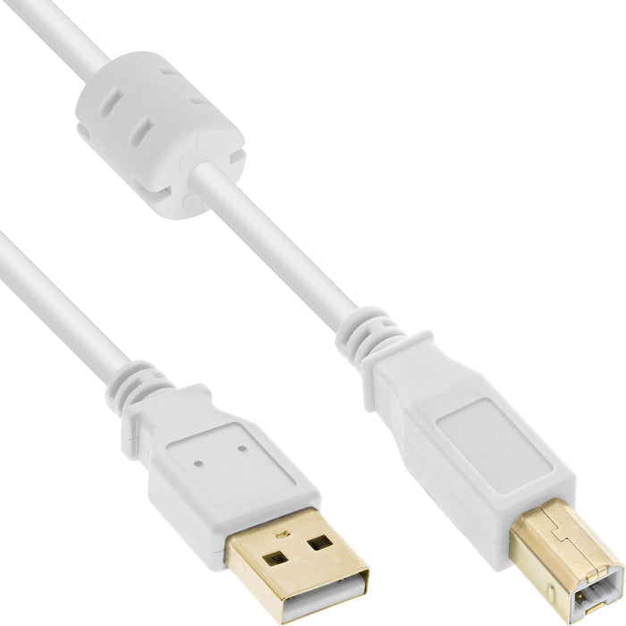 EAN 4043718253081 - InLine 34550W cable USB USB 2.0 10 m USB A USB B Blanco imagen 1