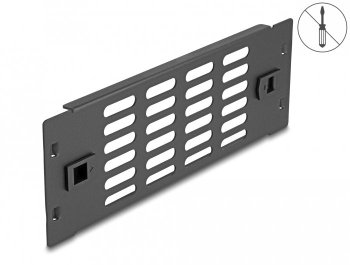 EAN 4043619669868 - DeLOCK 66986 accesorio de bastidor Panel ciego de relleno para rack con ventilación y bisagras (2U) imagen 1