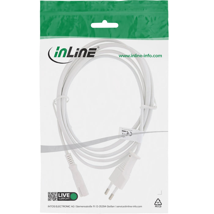 EAN 4043718265183 - InLine 16601W cable de transmisión Blanco 1 m CEE7/16 C7 acoplador imagen 2