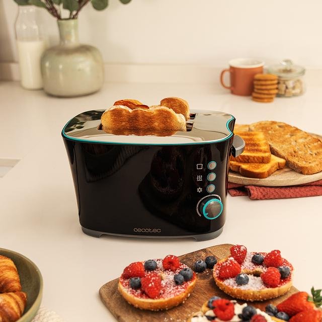 EAN 8435484021845 - Cecotec 02184 tostadora 7 2 rebanada(s) 650 W Negro, Acero inoxidable imagen 5