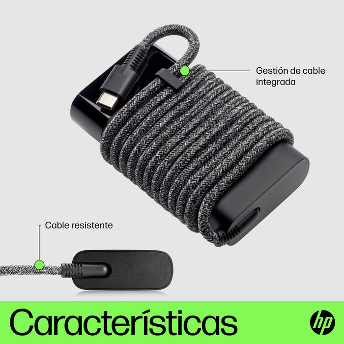 EAN 0196548308255 - HP USB-C 65W Laptop Charger adaptador e inversor de corriente Interior Negro imagen 6