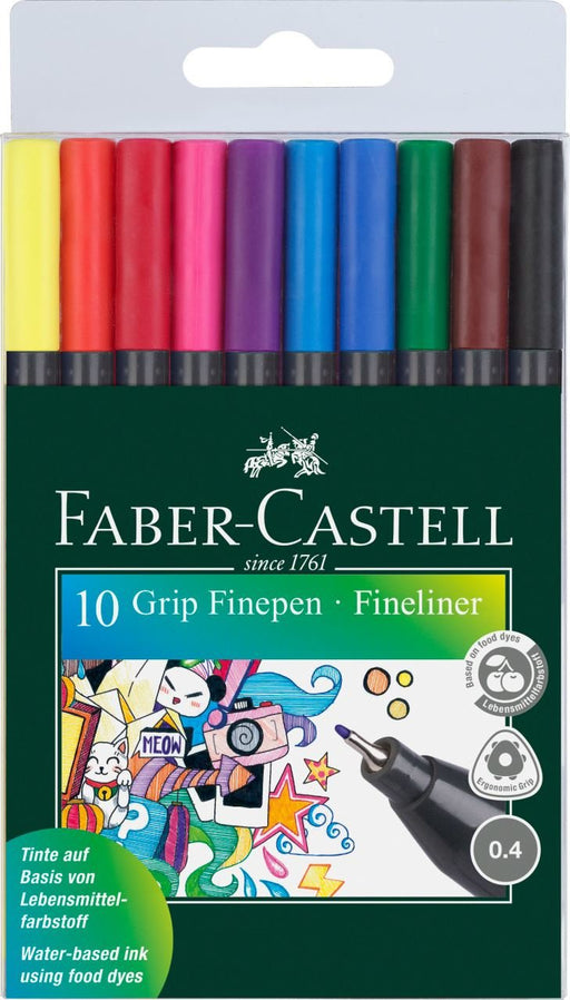 EAN 4005401516101 - Faber-Castell Grip rotulador de punta fina Multicolor 10 pieza(s) imagen 1