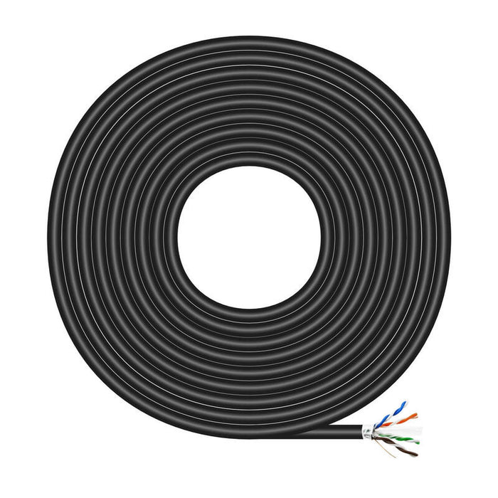 Aisens Bobina Cable Exterior Rj45 Cat.6 Ftp Rigido Awg24 - 100m - Negro