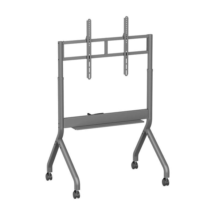 Aisens Soporte De Suelo Eco Con Rueda, Manivela Y Bandeja Para Pantalla Interactiva/Tv 90kg De 50-90, Gris