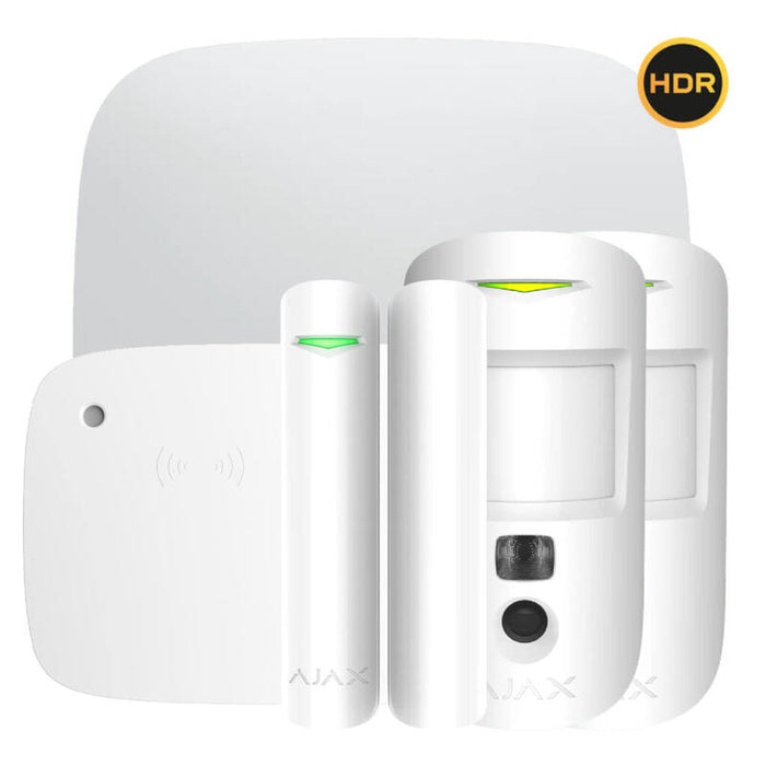 Ajax Hub2kit-Dp-Kpd-Phod-Hdr-Wh1 Kit Ajax Blanco. Hub 2 2g + 2motioncam Hdr Phod + Doorprotect + Keypadcombi